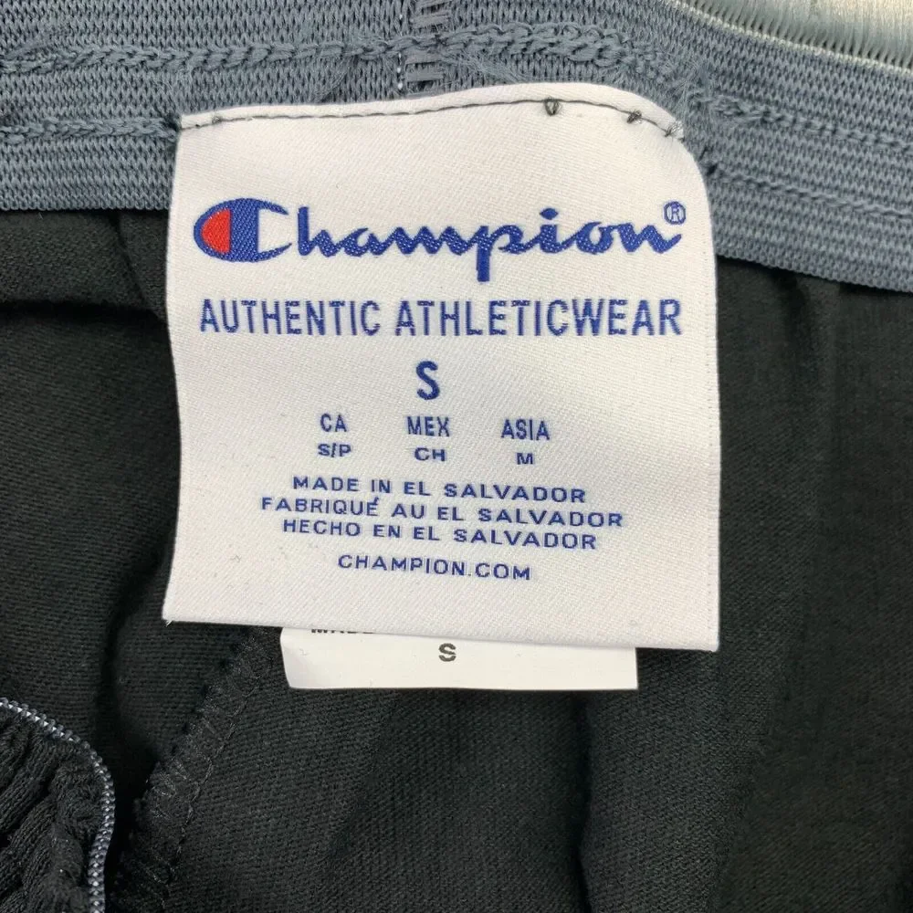 Champion Joggers Mens Small Black‎ Closed Hem Lightweight 100% Cotton Pants NWT